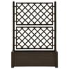 VidaXL Planter with Trellis Raised Garden Bed Flower Box Plant Container Outdoor Patio 313984