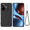 Luksuriøst flytende silikondeksel for Realme GT 7 Støtsikkert Matt Mykt Støtfanger Lanyard Telefondeksel for Realme GT 7T