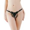 Sexy G-String Briefs Lady Imitation Pearl Flower Embroidered Tassel Underwear