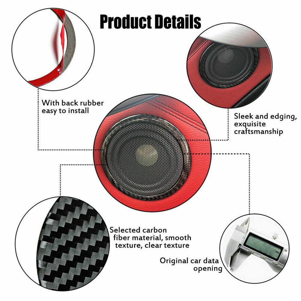 Loudspeaker 2pcs Car Accessories Car Door Carbon Fiber