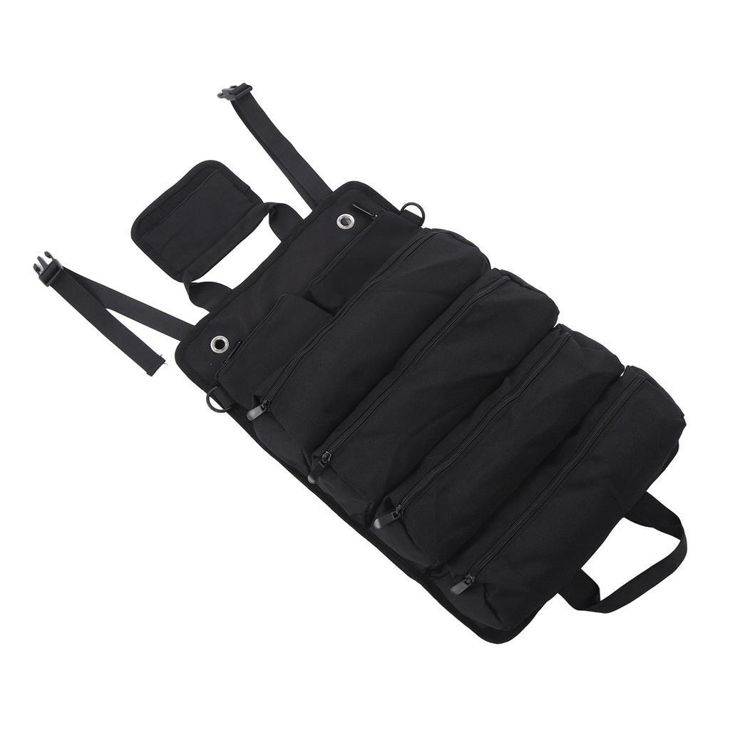 Roll Up Tool Bag Multipurpose Portable Tool Storage Bag Oxford Cloth Separate Pockets Tool Organizer for Gardening