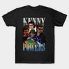 Men Black Print T-shirt Kenny Powers Bootlegger Graphic Tee No-Cut Transfer Paper Print Cotton Tshirt