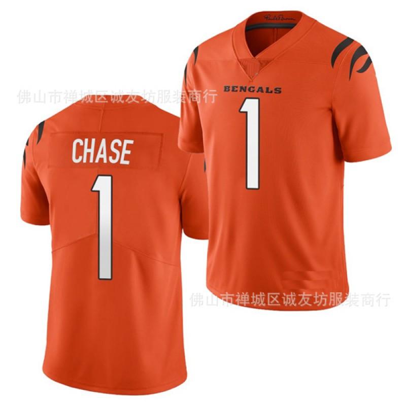 Cincinnati Bengals 1 JaMarr Chase Football Jersey Mens Sports Training Game Shirt