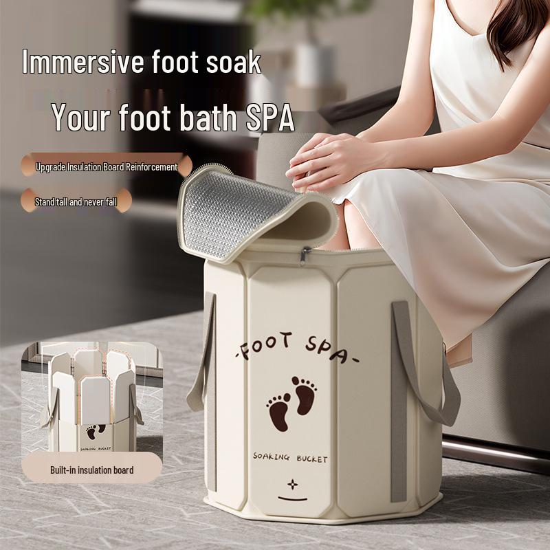 Folding Insulated Foot Bath Bucket for Adults and Dorms