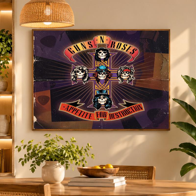 5D Diamond Painting Guns N’ Roses DIY Full Drill Diamond Art Kit Home Decoration