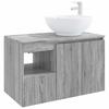 Bathroom Furniture Set 2 Pieces Grey Sonoma Engineered Wood