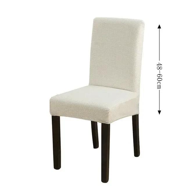 1/2/3/5/4/6pcs Waterproof Jacquard Adjustable Chair Cover 2024 Solid Luxury Dining Table Chair Cover for Home Dining Room