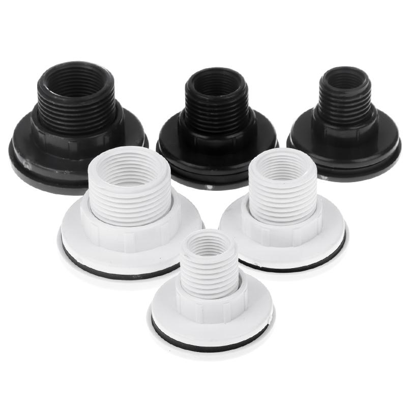 1/2 Inch PVC Bulkhead Union Fitting with Male & Female Threads, Waterproof Tank Connector for Aquarium, Water Storage Tank