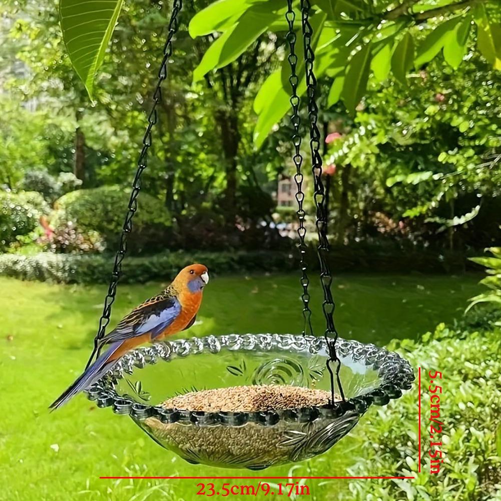 Hanging Bird Feeders Bird Bath Tray S-shaped Hook Plastic Fountain Water Drinker Outdoor Feeder Pet Supplies Garden Yard Decor