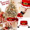 Christmas Tree Skirt with Feet, Christmas Holiday Party Decoration and Gift