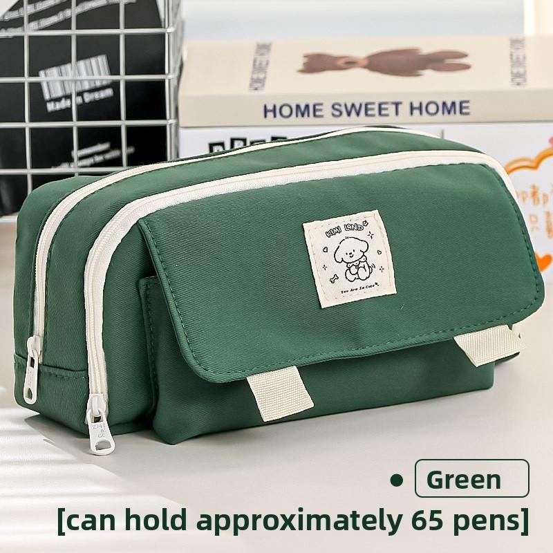 Girls Pen Case Spacious Durable Fabric Organizer For Middle School Students Stationery