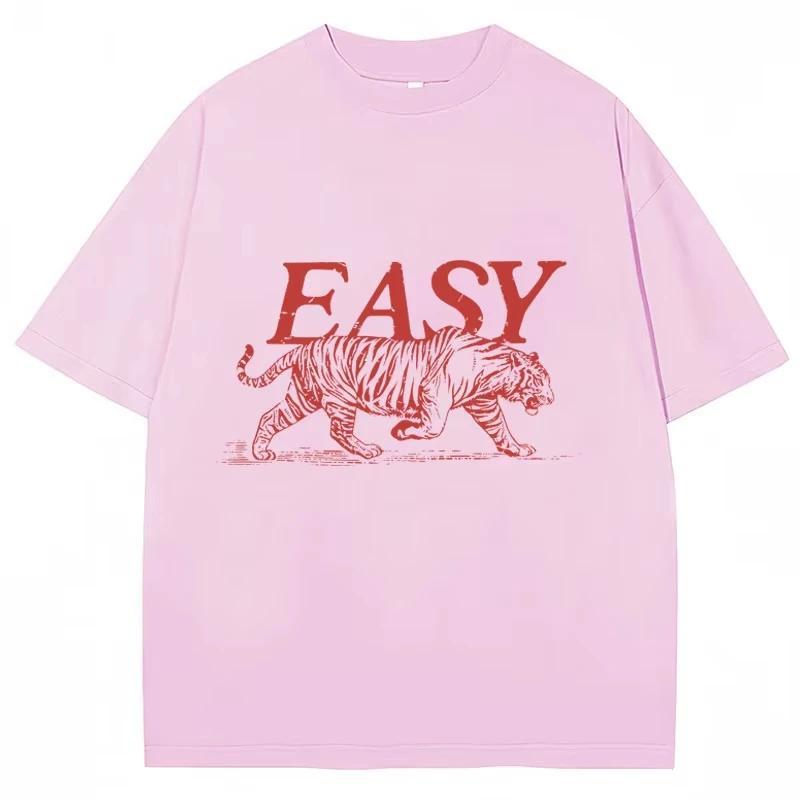 Tiger Print T-shirt Brand Summer High-end Short-sleeved Men's and Women's Fashion Personality T-shirt High Quality T-shirt