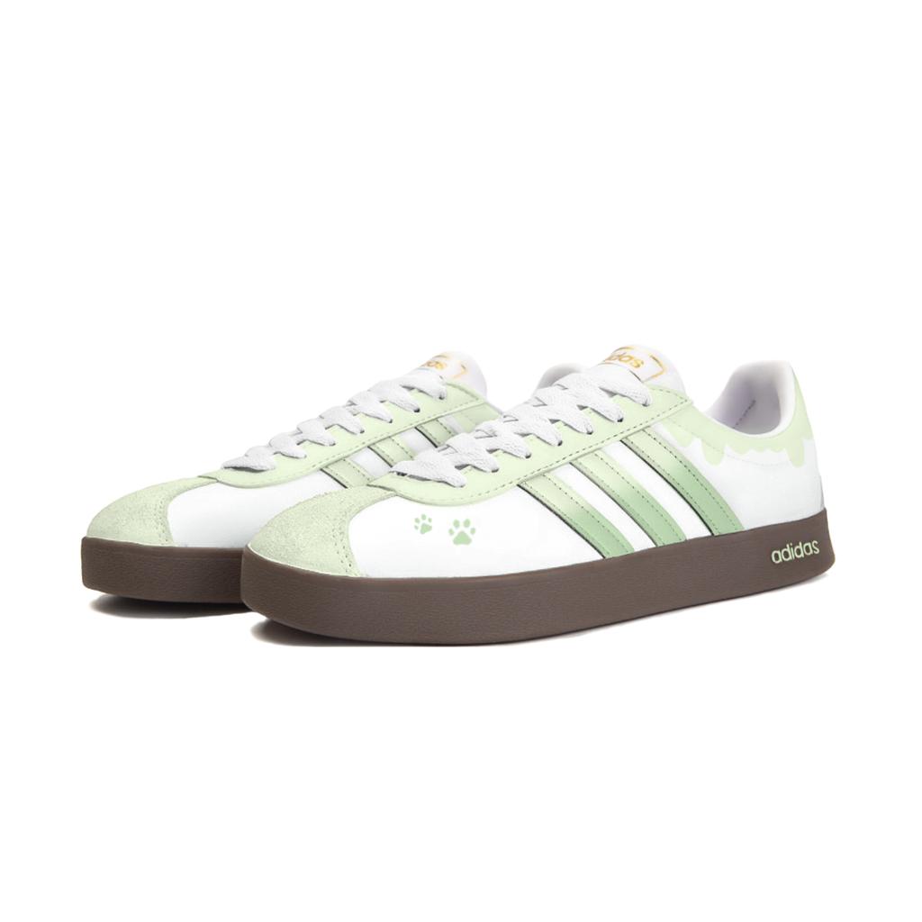 Adidas VL COURT 2.0 Starlight Manufacturing, Matcha Cat Paw Slip Resistant Cushioning Abrasion Resistant ID6015(Team914- )