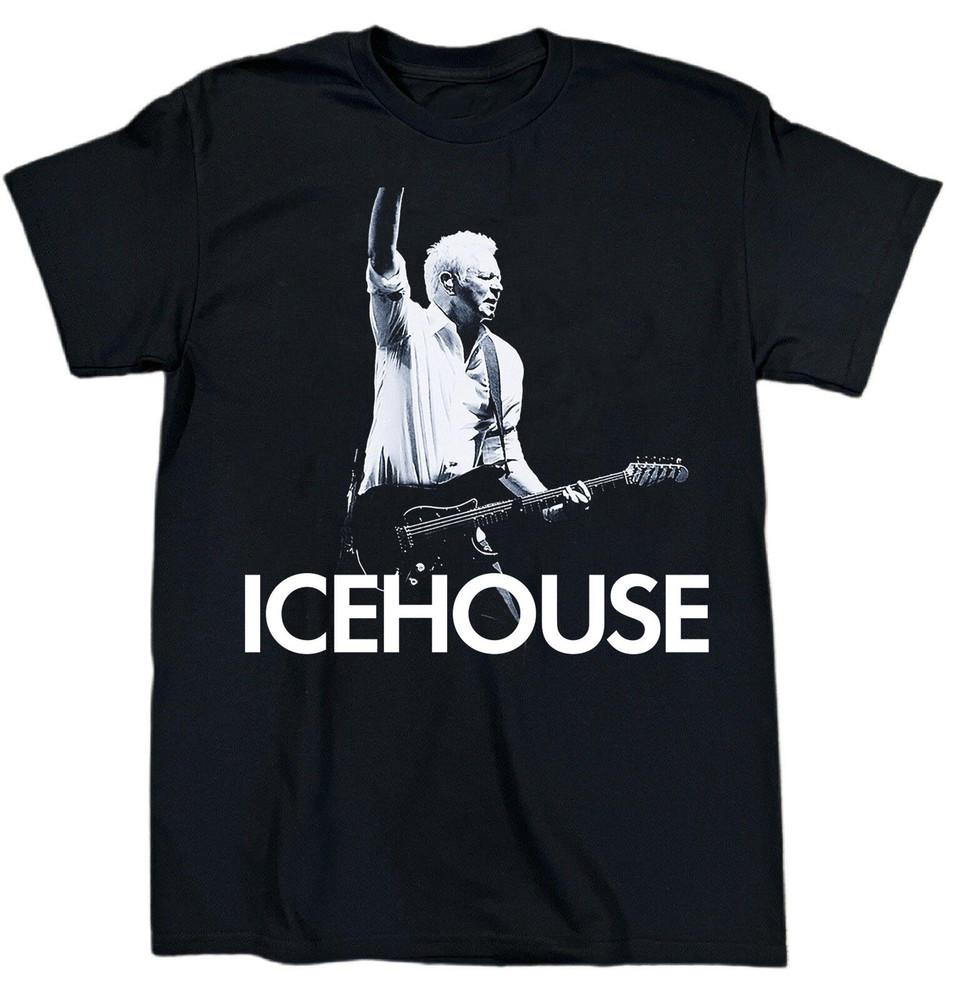 Vtg Icehouse Band Live In Tour Cotton Black Full Size Unisex Shirt TR541 Unisex T-Shirt XXXL
