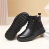 Winter Shoes New Women Boots Genuine Leather Wedge Heels Non-slip Winter Women's Shoes Mother Warm Boots Famale Snow Boots
