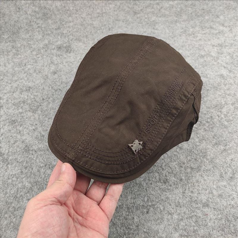 Solid Color Baseball Cap Korean Style Cotton Hat British Style Men's Newsboy Cap Men's Painter Hat Women's Beret