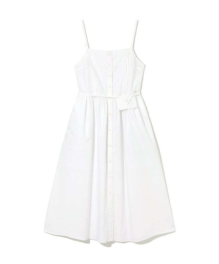 LEE Women Pintuck Sleeveless Long Dress White