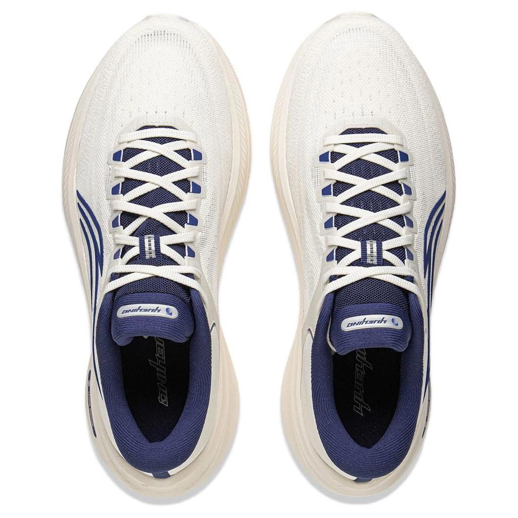 LiNing Yueying 5 Cushioning Abrasion Resistant Breathable Rebound Low Top Sky Wave Technology Running Shoes Men's Ivory ARHV015-15