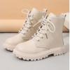 Shoes for Women 2024 High Quality Front Lace-up Women's Boots Fashion Round Toe Modern Boots Women Hot Sale Solid Ankle Boots