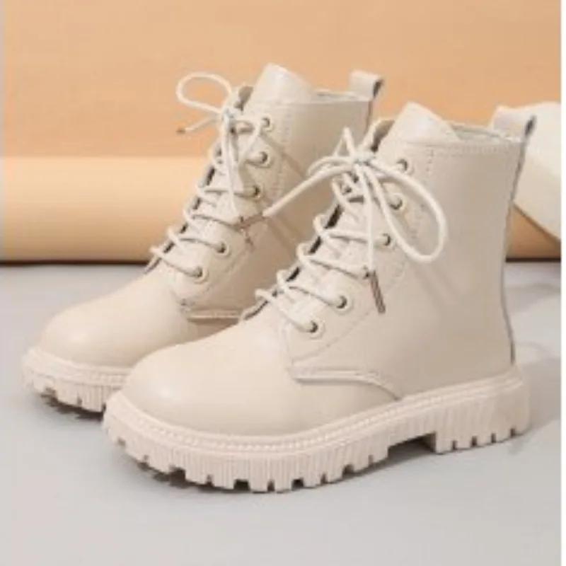 Shoes for Women 2024 High Quality Front Lace-up Women's Boots Fashion Round Toe Modern Boots Women Hot Sale Solid Ankle Boots