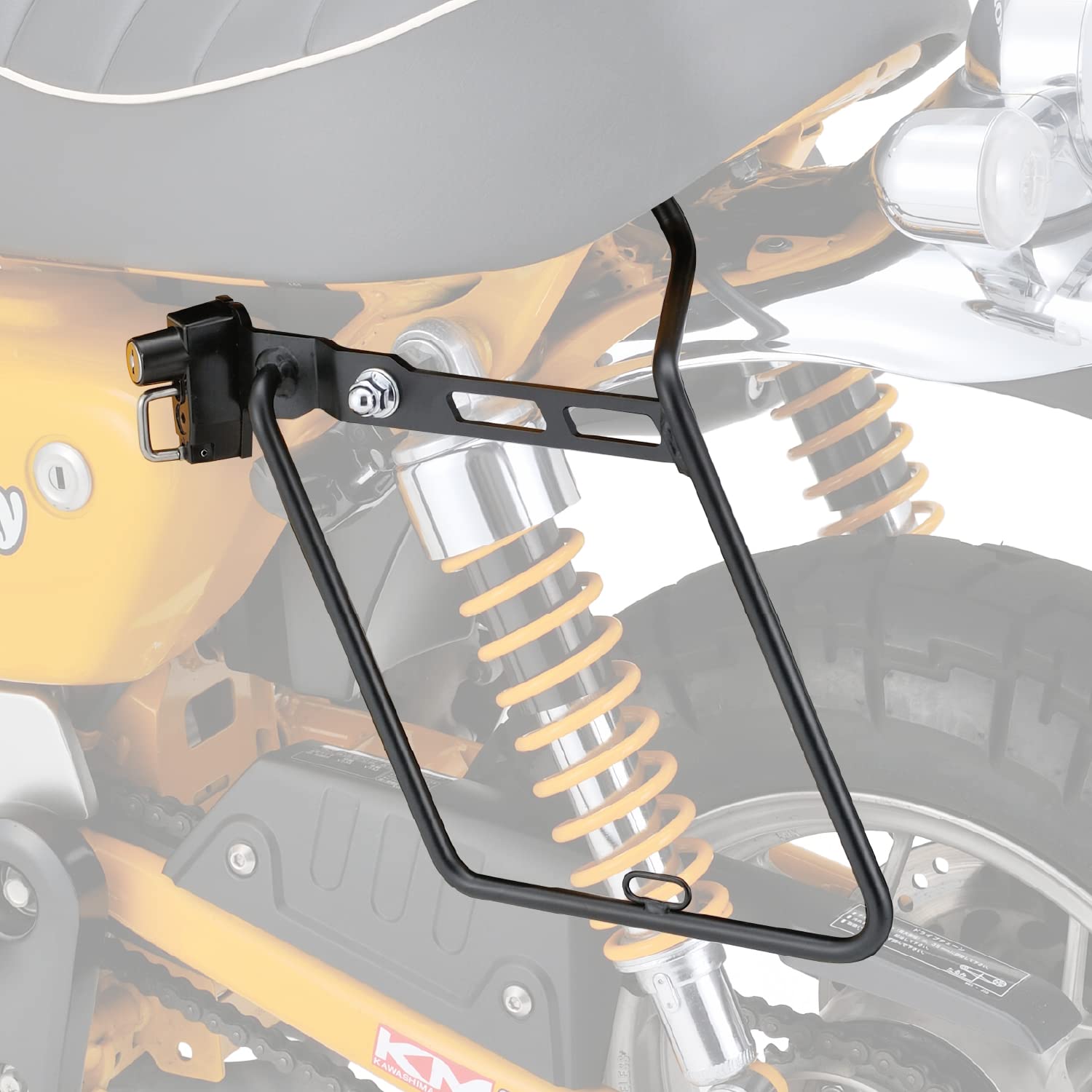 

Боковая сумка для мотоцикла Daytona Monkey 125, держатель для шлема только с левой стороны, в комплекте с подседельной сумкой 30055, черный (18-22)