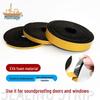 Black Single-Sided Foam Seal Strip - Door & Window Soundproof, Shockproof Cushioning EVA Sponge.