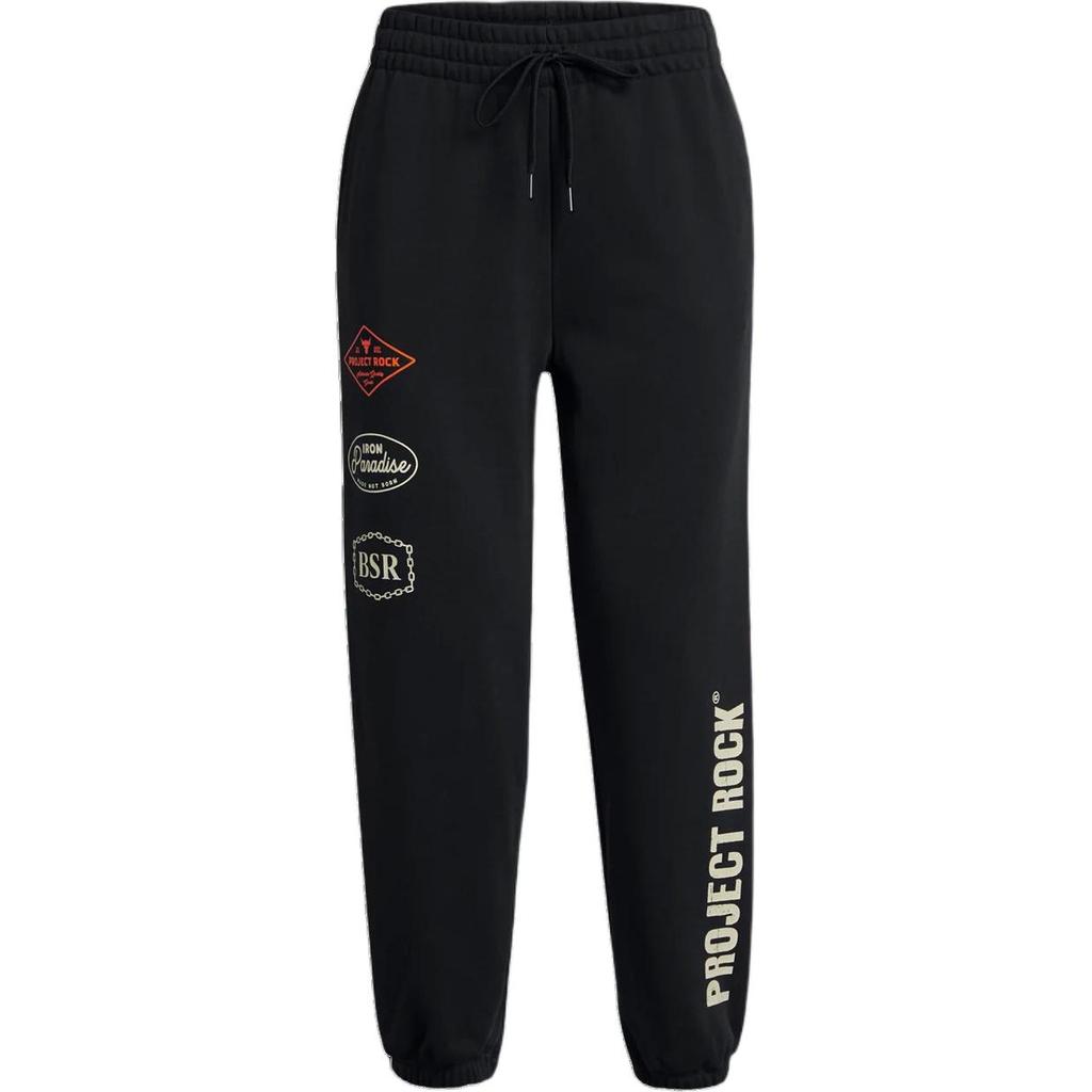 Under Armour Project Rock Tools Of The Trade Comfortable Soft Fashion Casual Pants Women Bottoms Black 1386445-001