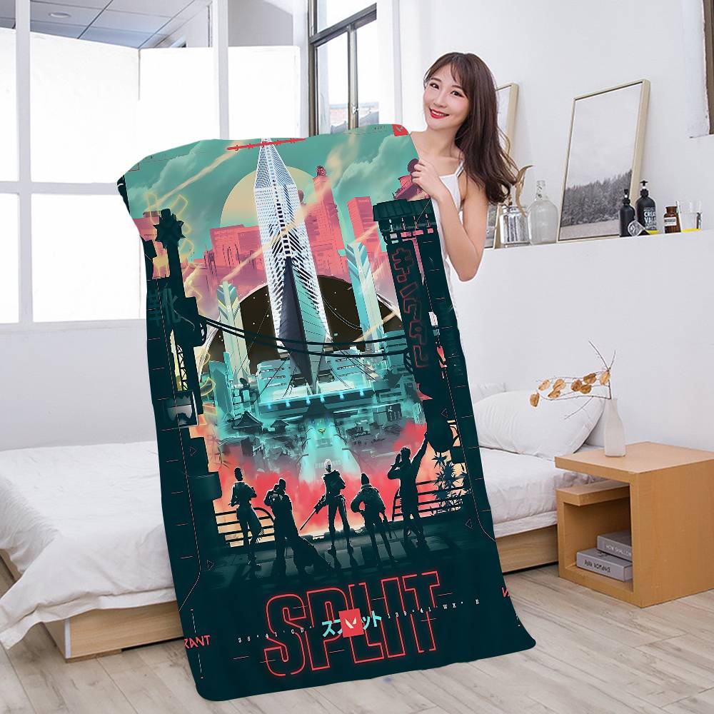 Game VALORANT Bath Towel Microfiber Soft Water Absorbing Breathable For Girl Kids Decorative Cartoon Beach Towel