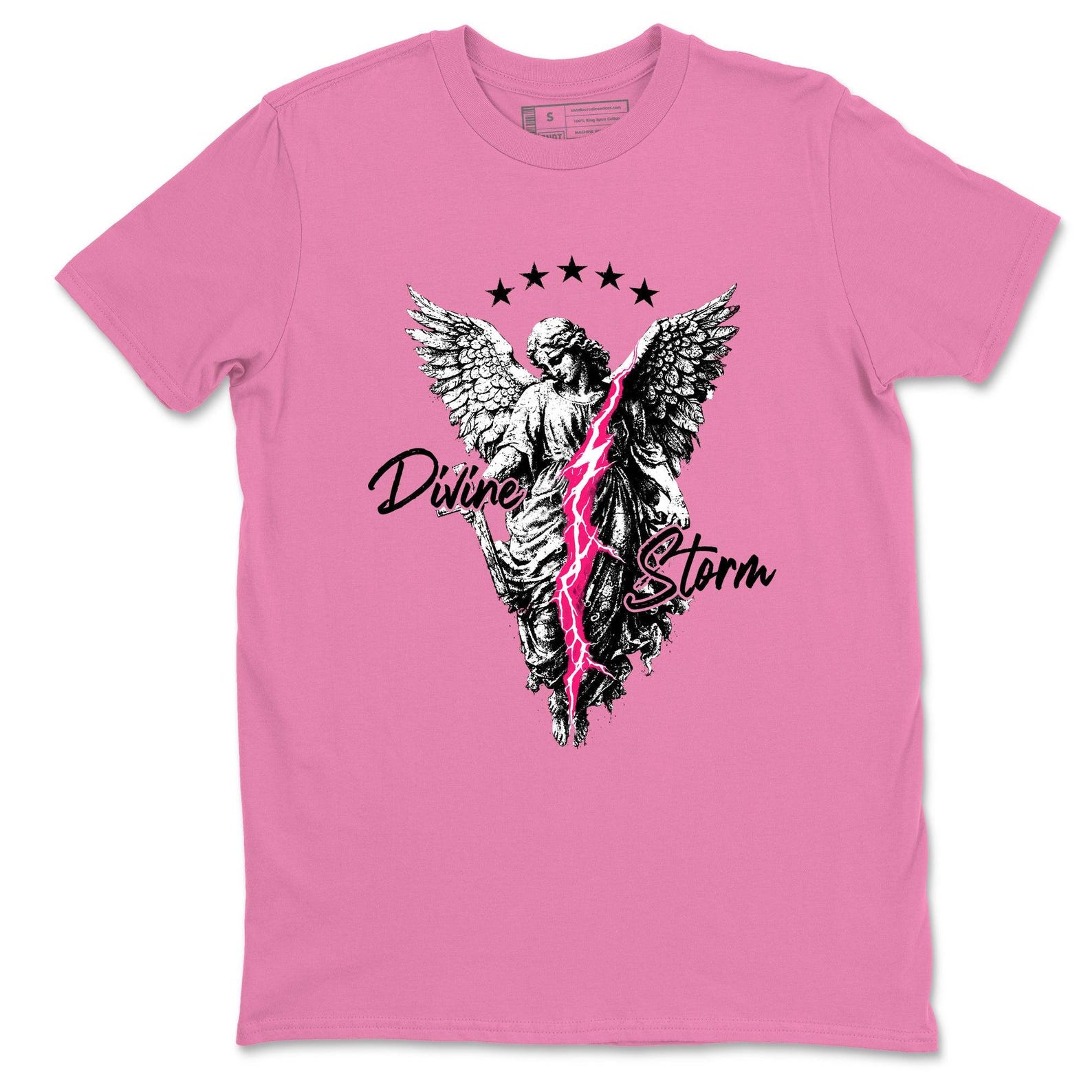 Divine Storm graphic Tee. Perfect as a Valentine’s Day gift. 4s Pink Thunder S