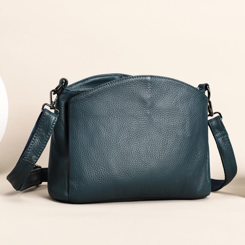 Genuine Leather Women's Crossbody Bag Fashion All-in-one Korean Shoulder Bag High Appearance Level Texture Soft Leather Small Bag