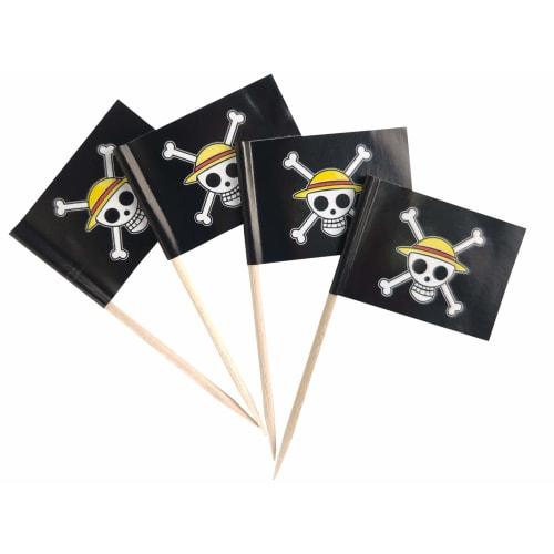 

JBCD 100 Piece One Piece Pirate Flag Toothpicks, Pirate Skull Flags for Cupcake Toppers, Cocktail Toothpick Flags, Cake Topper Picks, Mini Small Flag