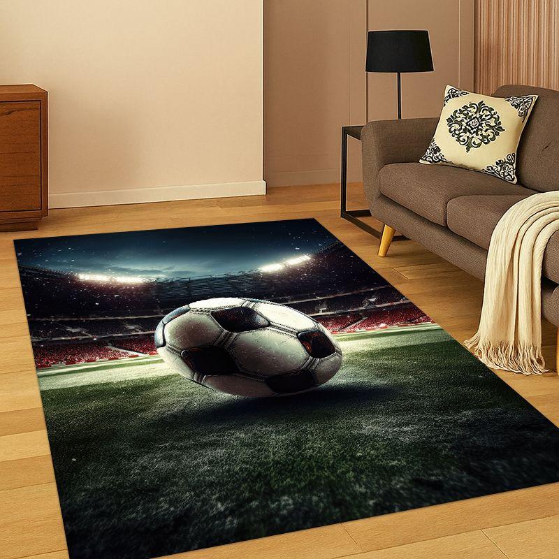 Classic Football Field Soccer Sport Carpet Rug for Bedroom Living Room Sofa Playroom Doormat Home Decor,Kid Area Rug Non-slip 40x60cm
