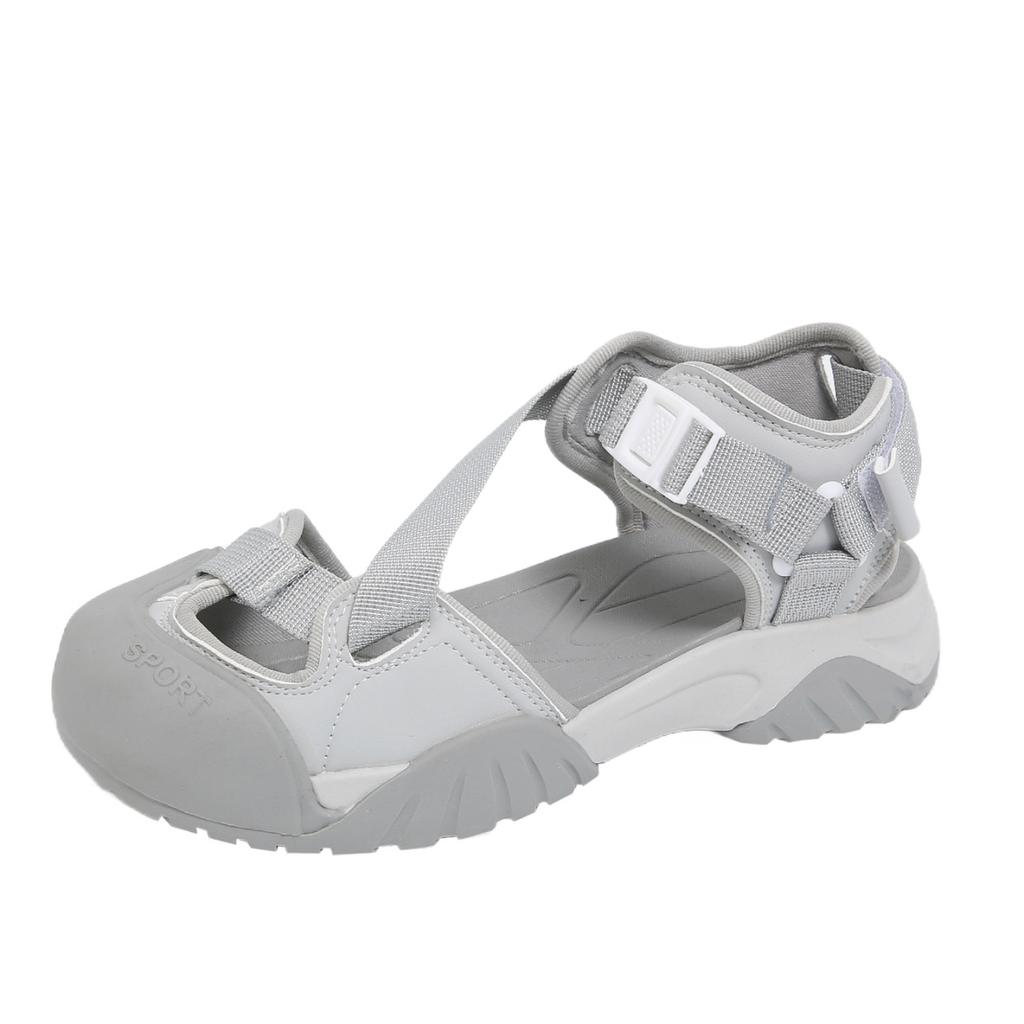 2025 Summer Hollow Ugly Cute Mary Jane Dad Shoes Women's 4CM Platform Strap Roman Bag Head Sports Sandals