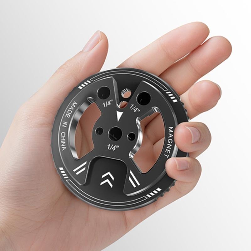 Magnetic Phone Mount Holder Bracket With 1/4 Screw For Tripod Camera Mount Live Streaming Video Recording Aluminum Alloy