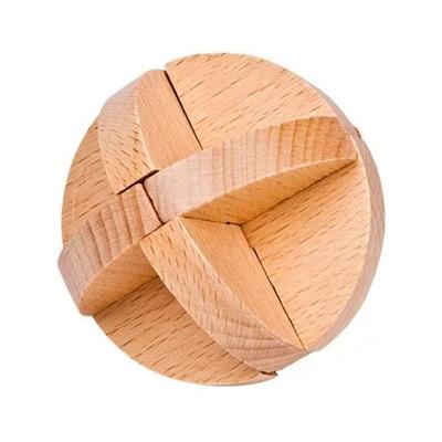 Classic Lu Ban Ball Wooden Brain Teaser Puzzles for Adults Kids Easy IQ Test Mind Games Educational and Fun Gift Ideas