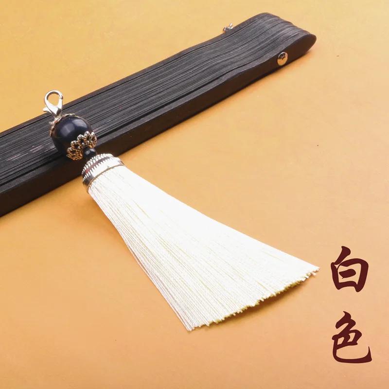 8cm Small Silk Tassel Earrings Pendant Charms Crafts Silver End Caps Tassels Brush for DIY Jewelry Making Accessories 5pc