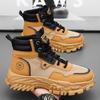 Fashion High Top Men Ankle Boots Comfortable Men Work Boots Mesh Outdoor No-slip Casual Shoes Breathable Walking Hiking Shoes
