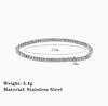 Stainless Steel Elastic Strand Beads Bracelets Bangles For Woman Waterproof Beaded Chain Bracelet 21cm