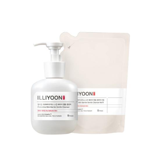 ILLIYOON Probiotics Gentle Cleanser Low pH Feminine Wash Mild Care Set 300ml + 250ml Refill