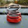Car Solar Rotating Aromatherapy Double Loop Car Air Freshener Auto Double Loop Aromatherapy Solar Powered Car Aromatizer