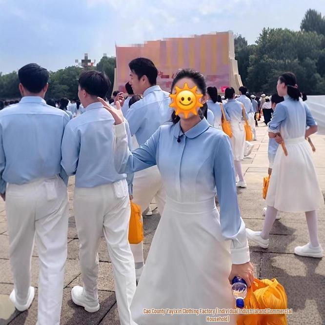 

2025 Children s Patriotic Yellow River Chorus Costume for National Day Performances 130 cm