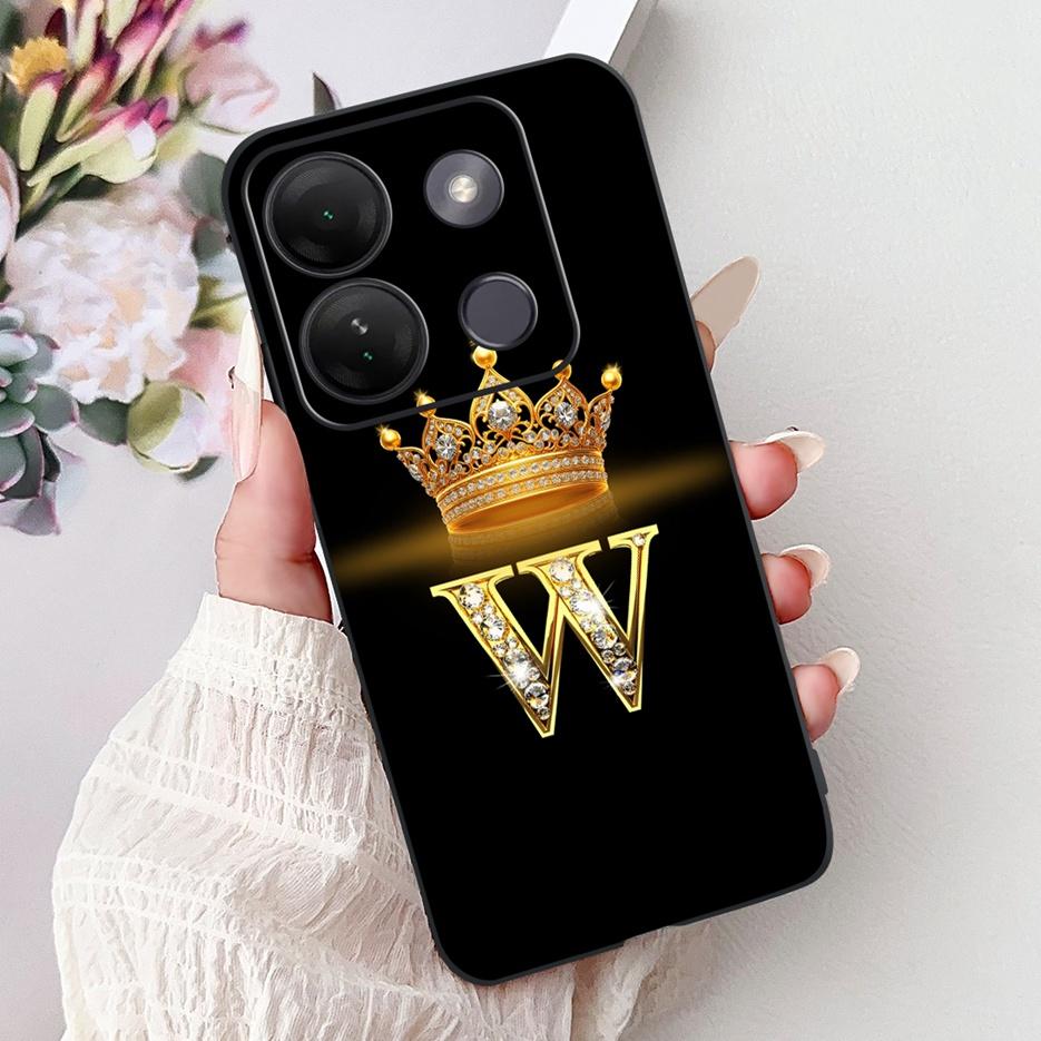 For Infinix Smart 7 HD Case X6516 Luxury Letters Cover Soft Silicone Phone Case For Infinix Smart 7 Plus Smart7 X6515 X6517 Bags