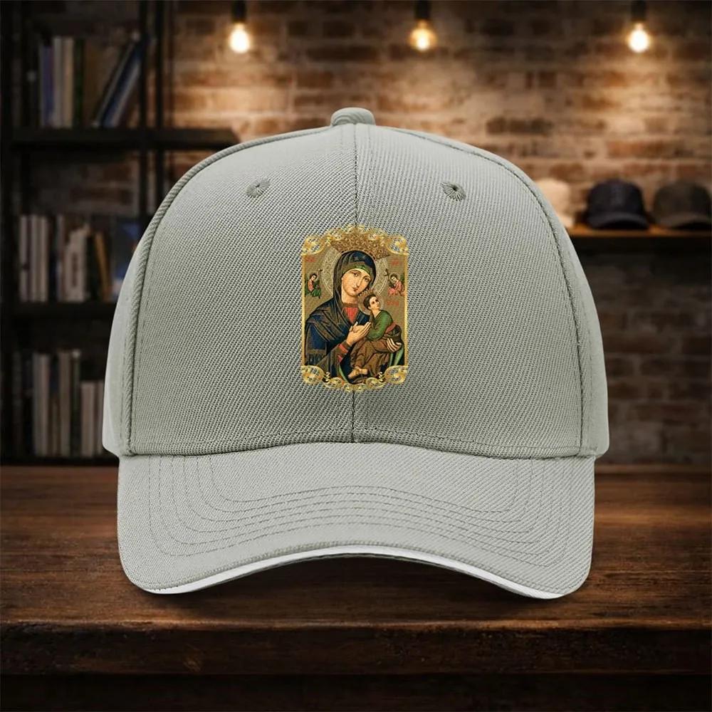 Madonna And Child Icon Baseball Cap Polyester Lightweight Adjustable Unisex Casual Hat