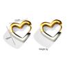 New Glossy Stainelss Steel Gold Silver Color Geometric Hoop Earrings Woman Man Heart Star Oval Round Punk Hip-hop Huggie Jewelry
