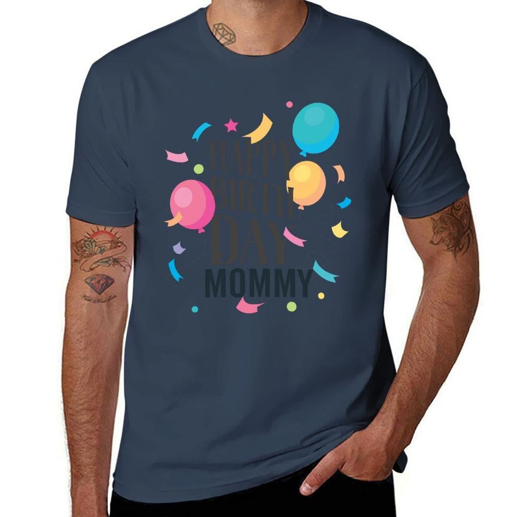 Happy Birthday Mommy Tshirt Modern Print Casual Tshirt
