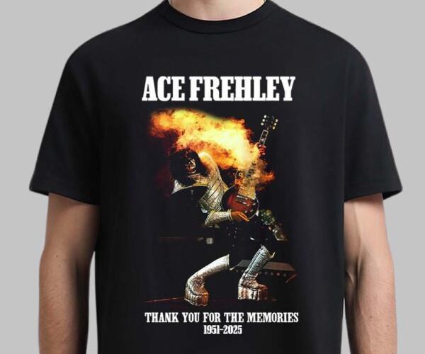 

Ace Frehley 1951-2025 Signature Thank You For The Memories T-Shirt GIFL Unisex T-Shirt S