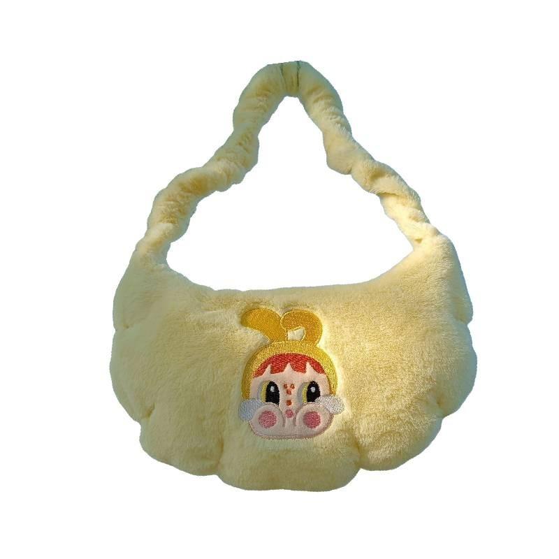 Adorable Plush Cartoon Tote Bag For Girls Fun And Cute Handbag For Daily Use