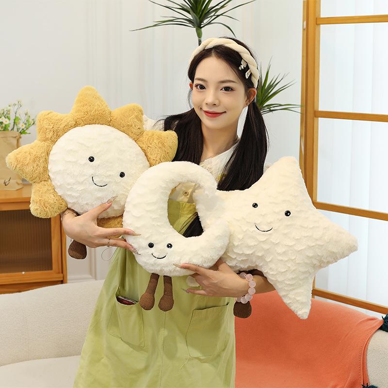 Sky Series Sun Moon Star Throw Pillow Star Moon Night Theme Home Sofa Cushion Children's Room Ornament Decoration