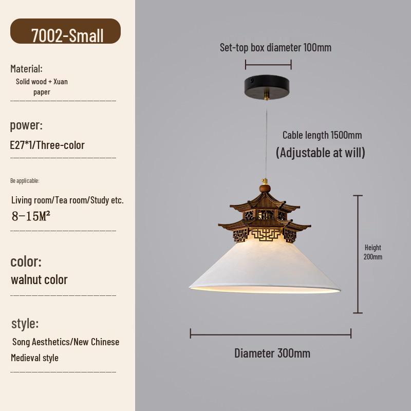 Zen Tea Room Pendant Light - Song Dynasty Style for Temples and B&Bs