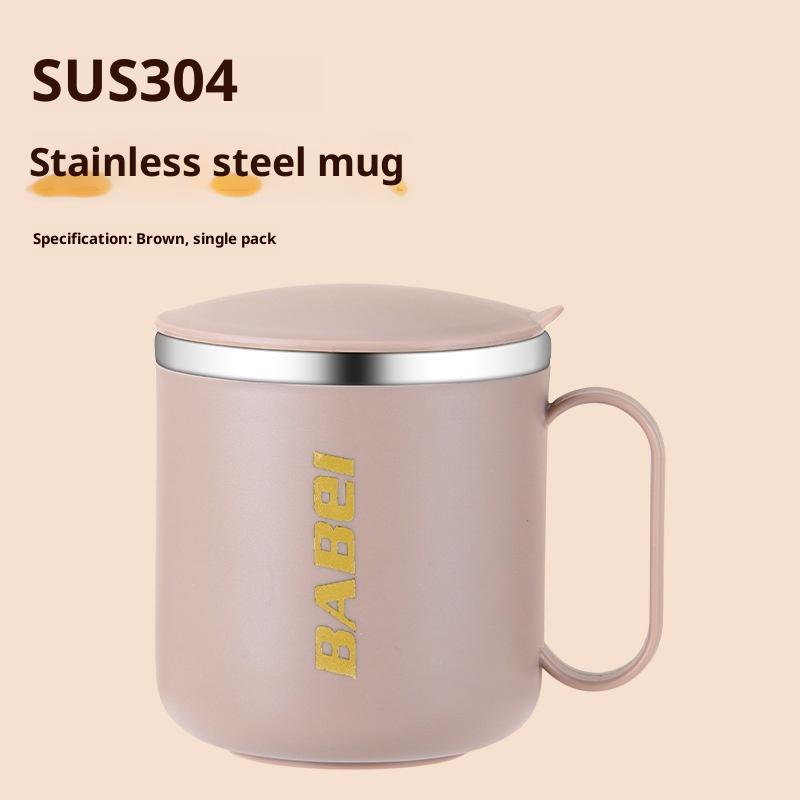 304 Edelstahl Thermobecher Doppelschichtig Hitzebeständig Vakuumflasche 400ml Mit Deckel Kaffeetasse Büro